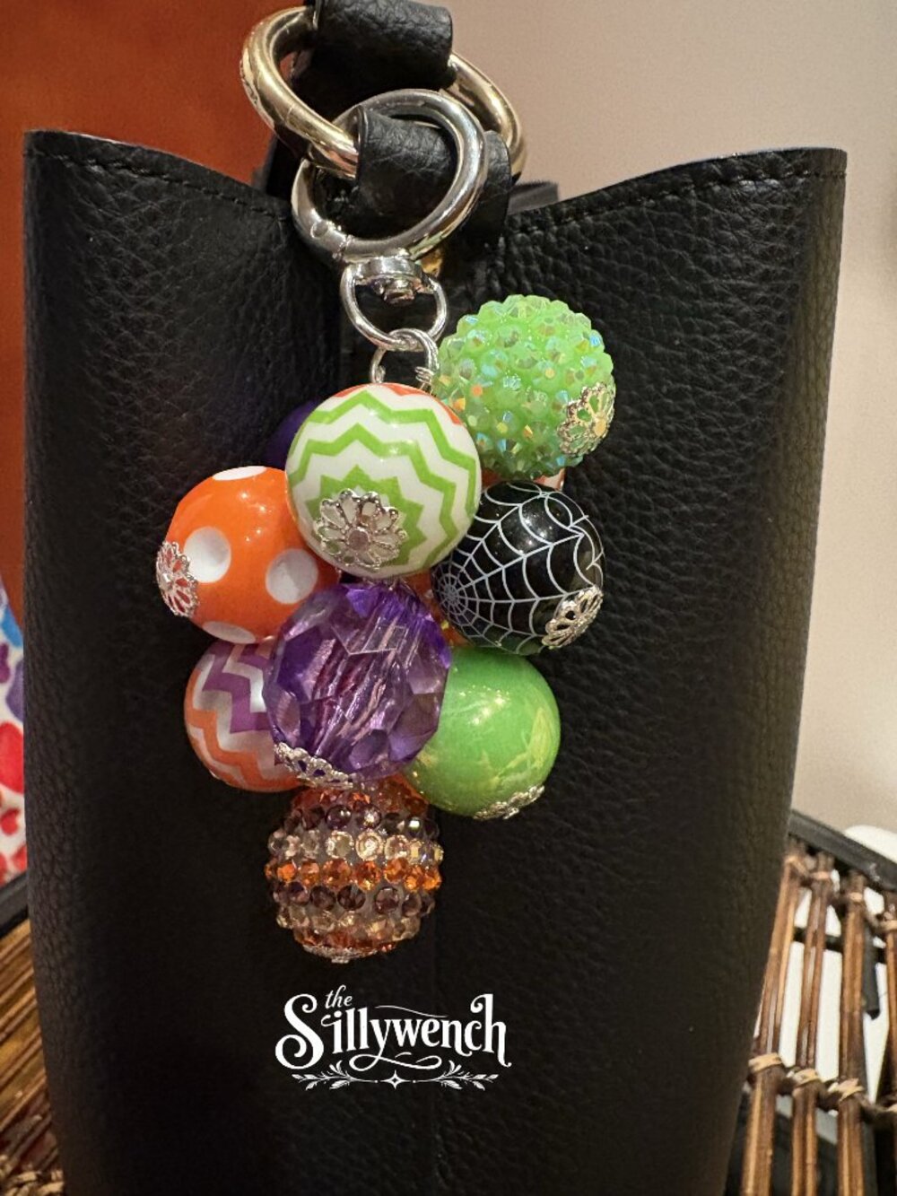 Witch's Garden Bag Charm, silver-toned